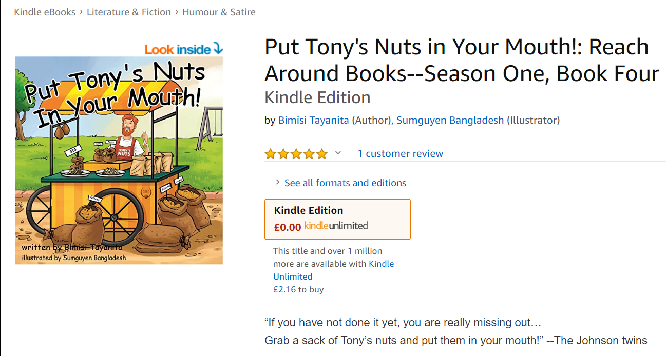 Put Tony's Nuts In Your Mouth Sick Book Blasted By Enchanted LifePath News & Media