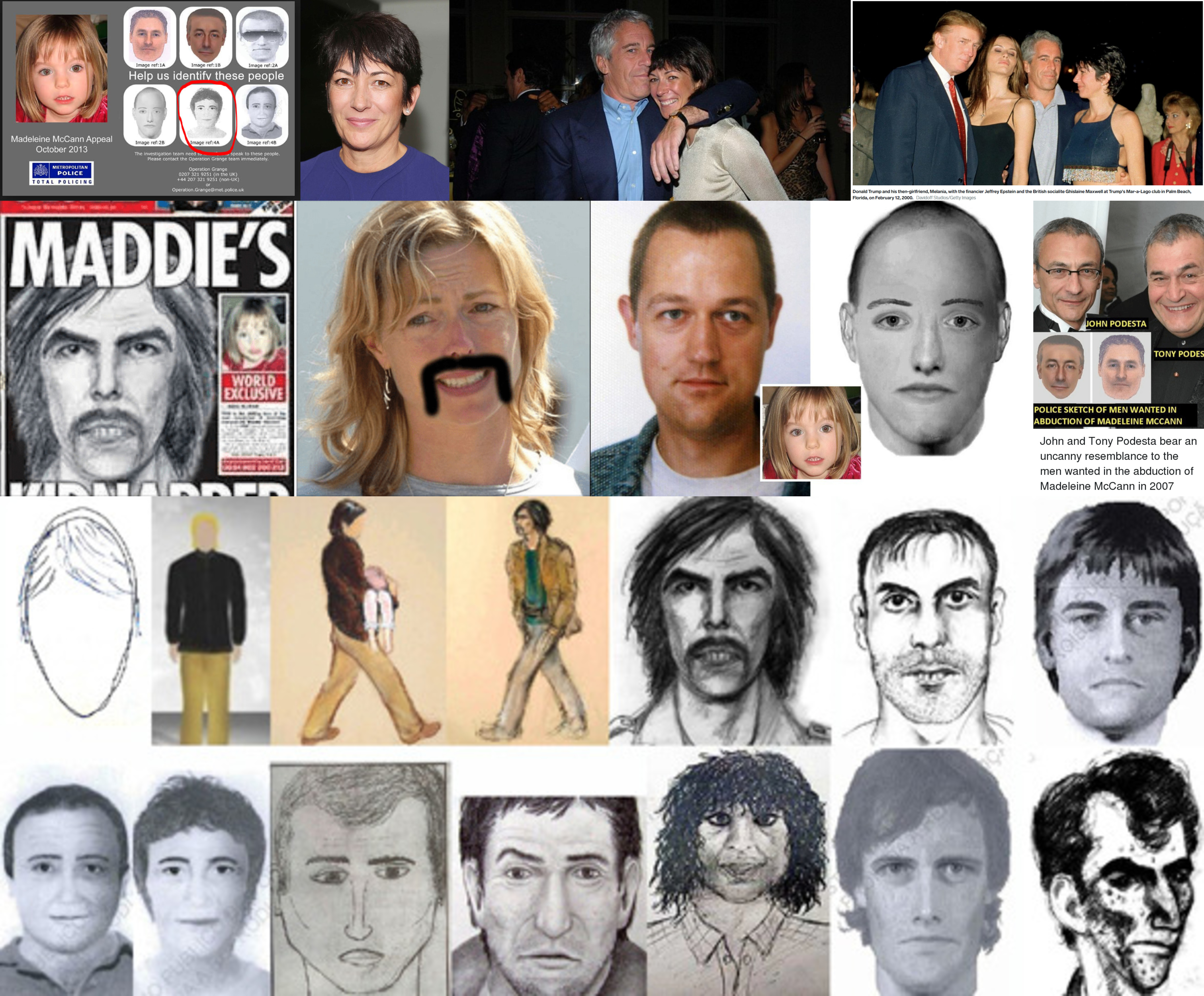 Look at these images and tell me this is not a game show. Ghislaine Maxwell's Madeleine McCann
