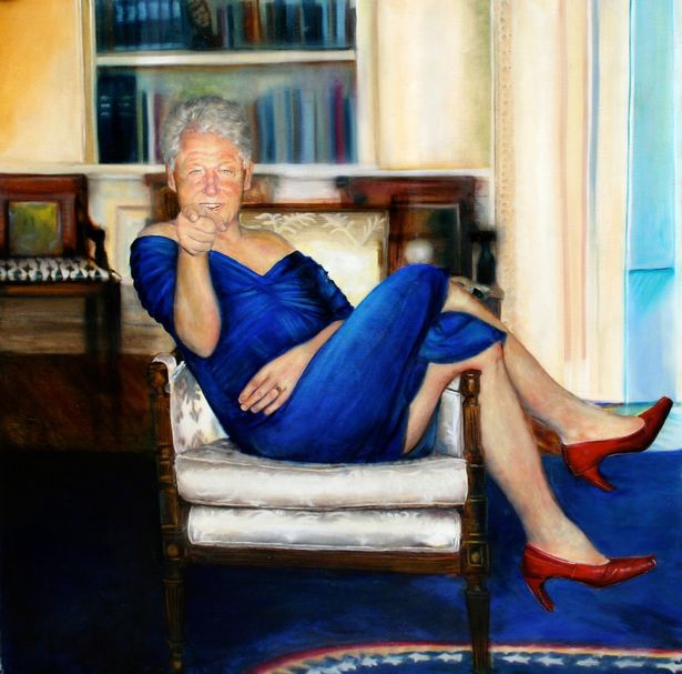 Bill Clinton In Dress
The picture was in a room off the stairway of the Upper East Side townhouse