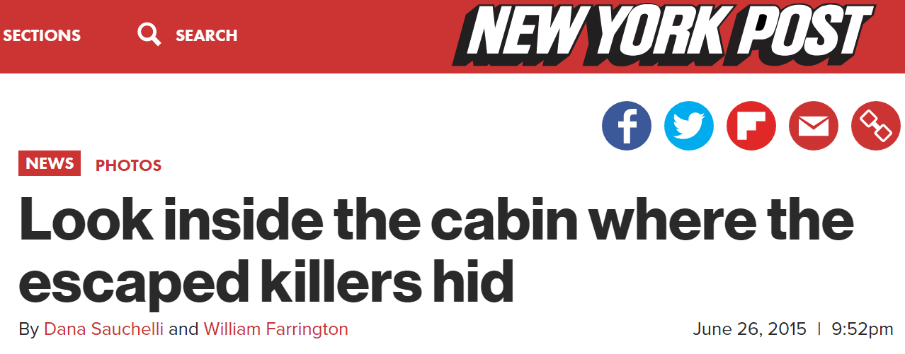 Look inside the cabin where the escaped killers hid
By Dana Sauchelli and William Farrington June 26, 2015 | 9:52pm